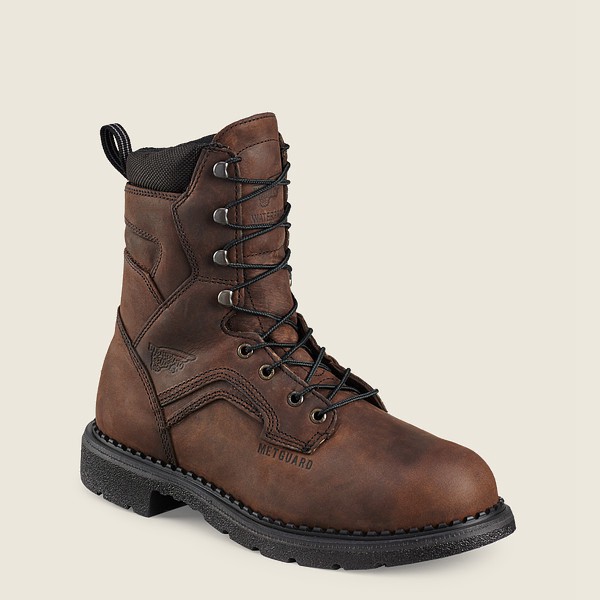 Red Wing Safety Bot Erkek - Supersole® - 8-Inch Waterproof Toe Metguard - Kahverengi - 83FBRMJHK